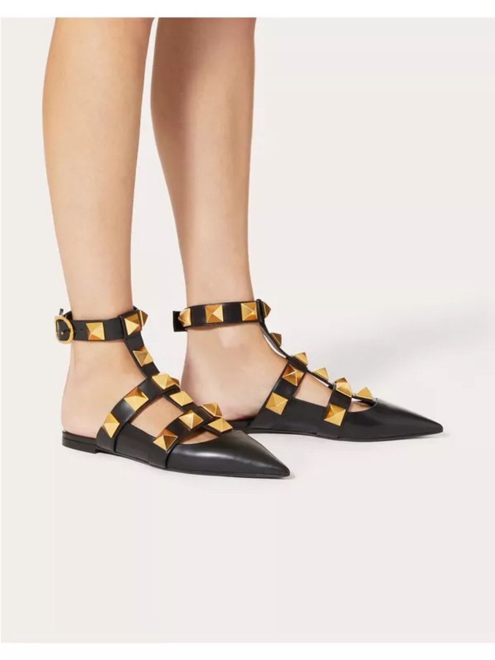 NIB Valentino Garavani Roman Stud Ballet Flats in Calfskin